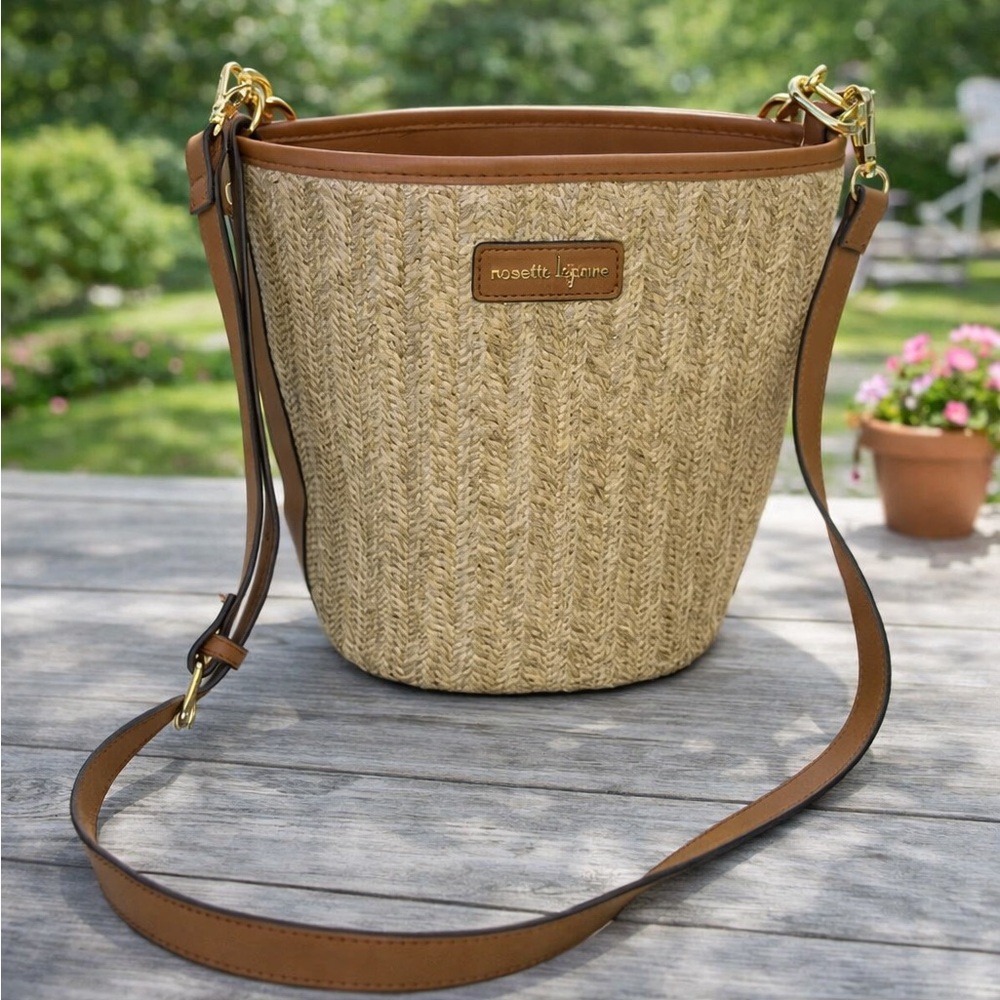 Nanette Lepore Tan Woven Crossbody Bag